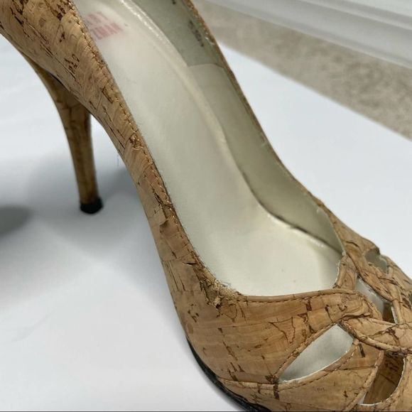 STUART WEITZMAN Cork Heels Pump Loopy 5.5 - Picture 3 of 7
